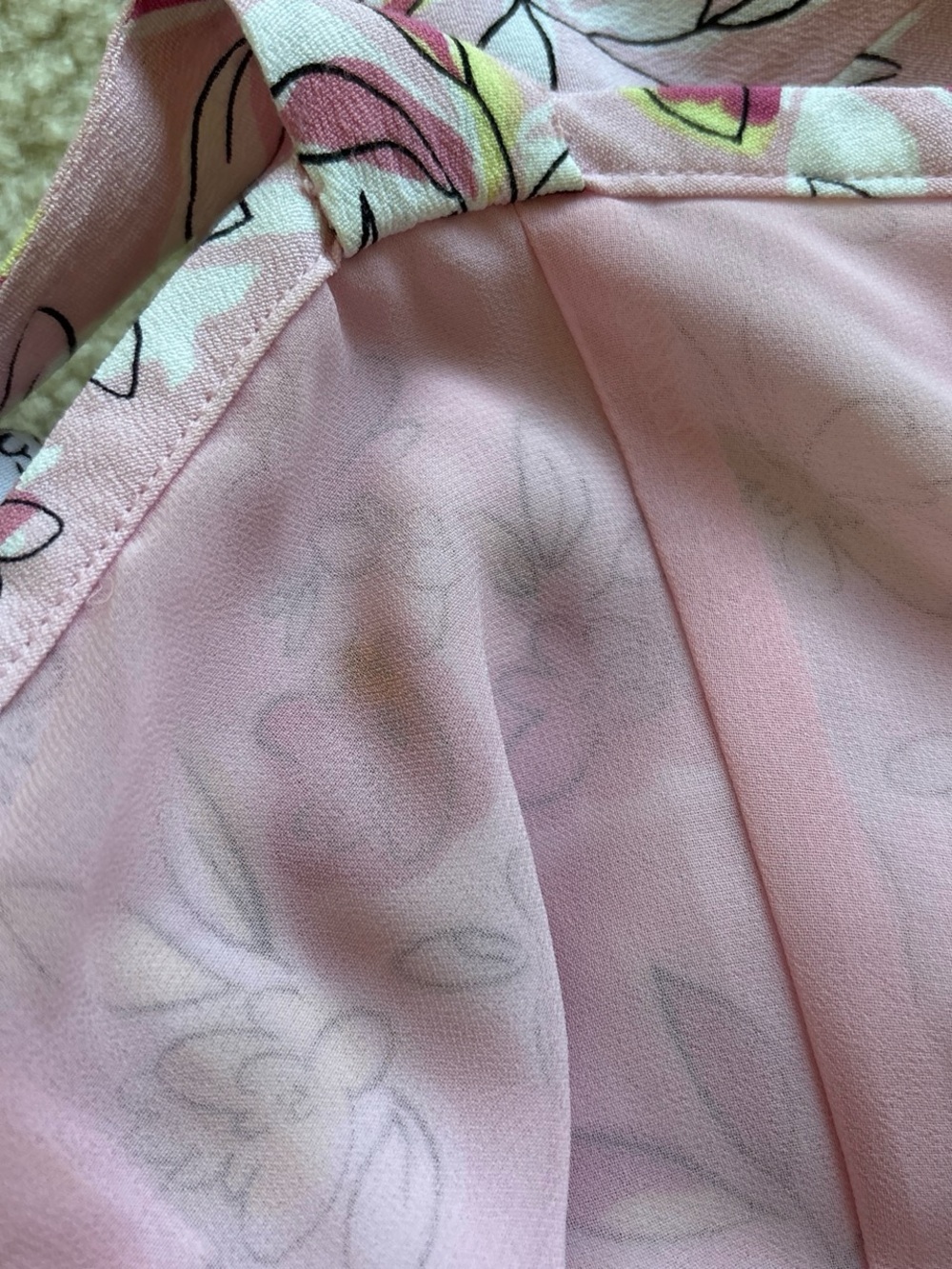 LOFT Pink Floral Y2K Empire Mini Dress 4P - Picture 4 of 7